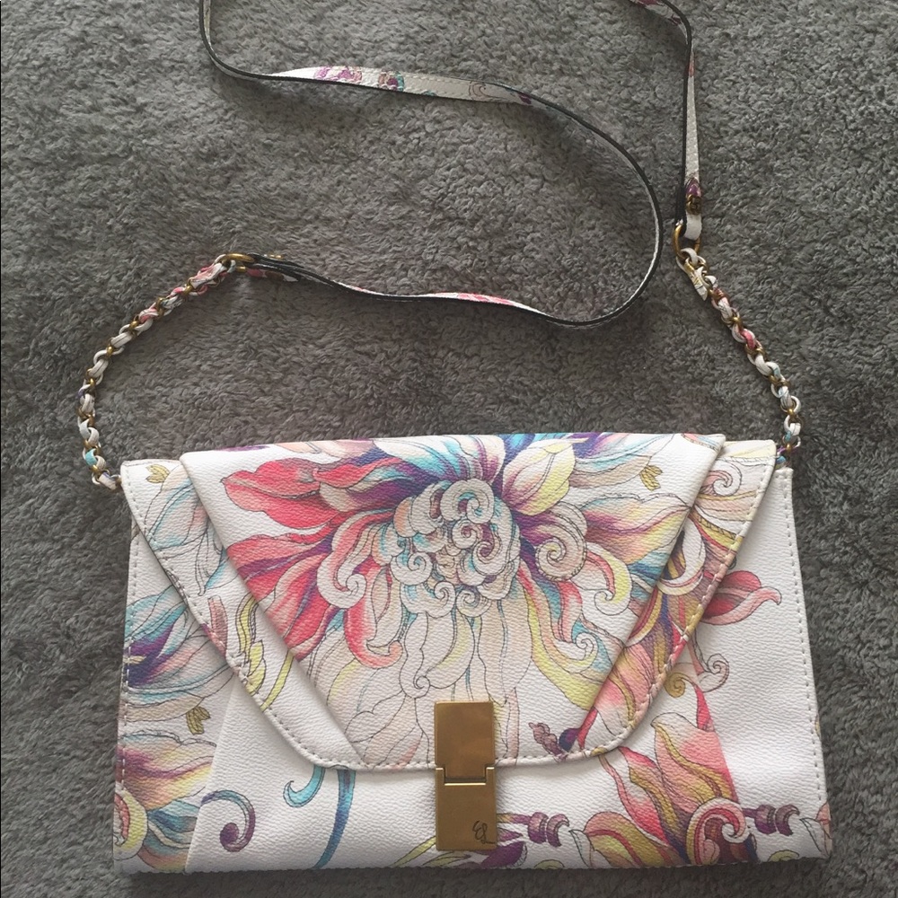 Elliott Lucca floral clutch